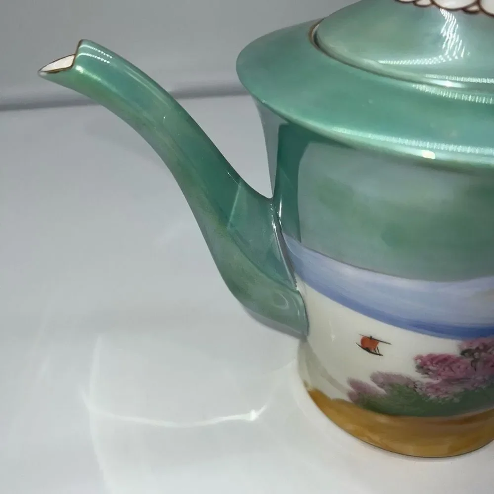 Vintage Lusterware Hand Painted Teapot‎